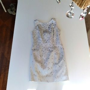 Carmen Marc Valvo collection, white studed party dress size 8